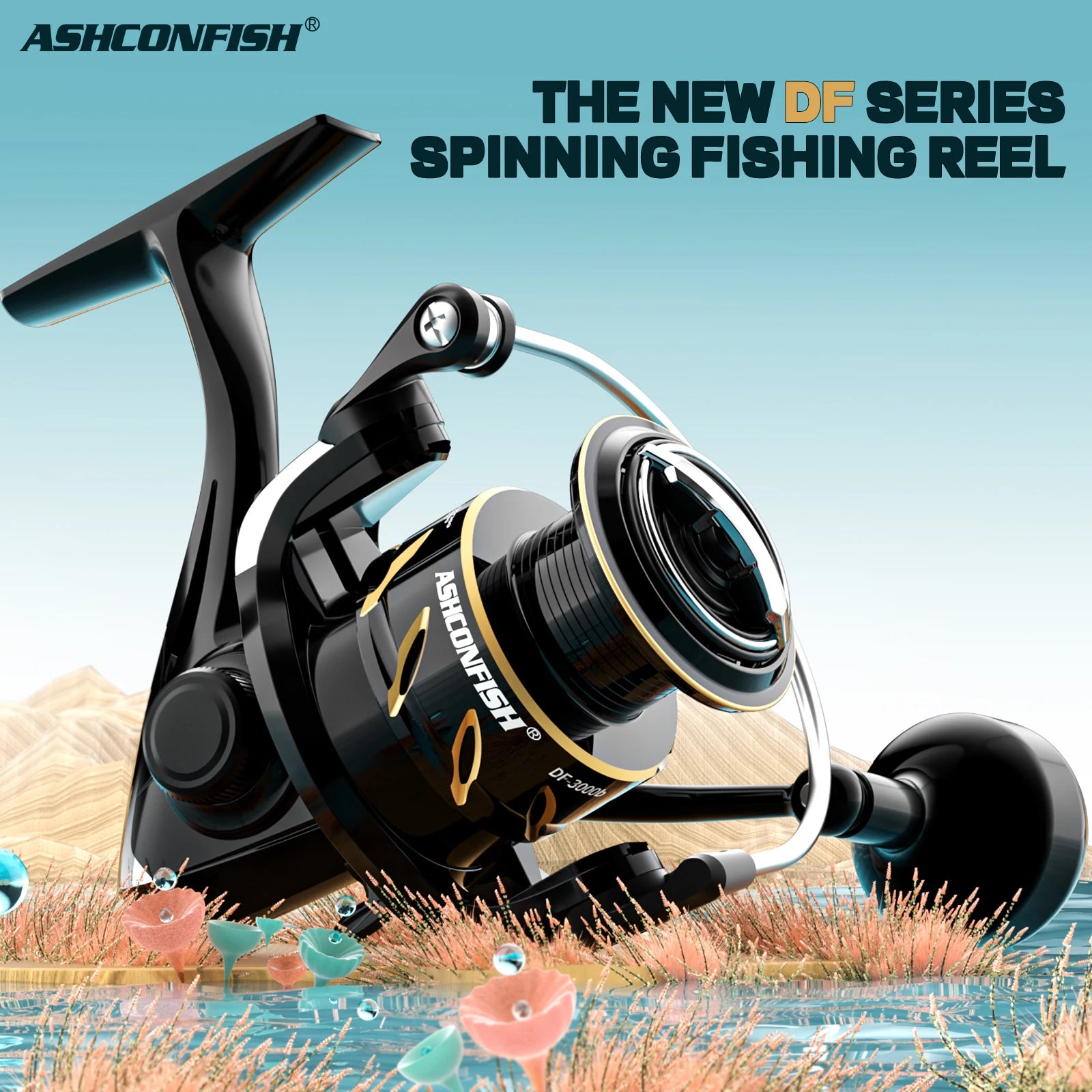 Spinning Fishing Reel for Freshwater Saltwater Fishing  Anti-Reverse with ultra smooth Max Drag 17.6LBS CNC Aluminum Spool 5.2:1