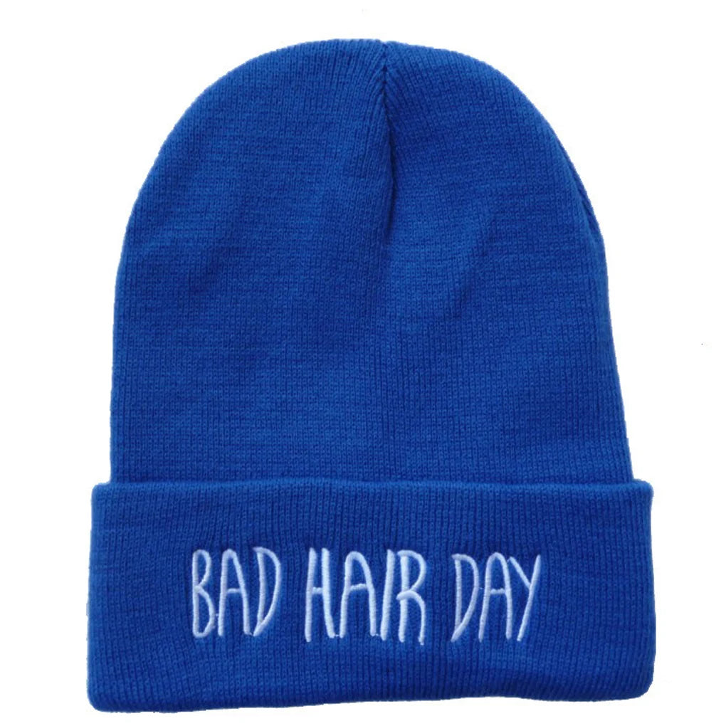 New Fashion Unisex Women Mens Winter Bad Hair Day Snap Back Beanies Hat Knit Hip Hop Sport Warm Ski Cap
