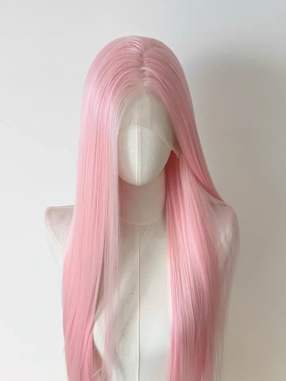 Light Pink Wig for Women 13x4 Lace Front Wig 26inch Long Straight Synthetic Wigs Soft Natural Heat-resistant Fiber Cosplay Wig