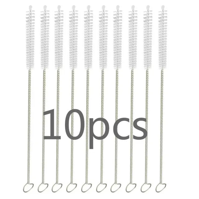 1/5/10pcs Fine Pipette Tank Pipe Brush Bottle Suction Tube Glass Tube Spiral Soft Hair Straw Cleaning Brushes Tools Wholesale