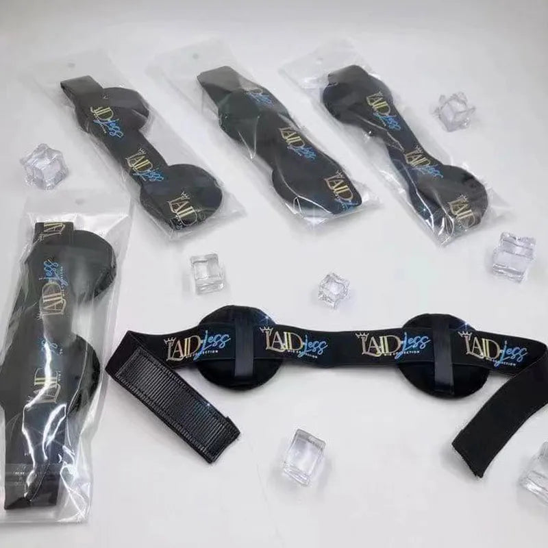 Edge Melt Band With Ear Protector For Lace Wigs 3Pcs Elastic Band With Logo Personalized For Laying Lace Edge Slayer Hair Band