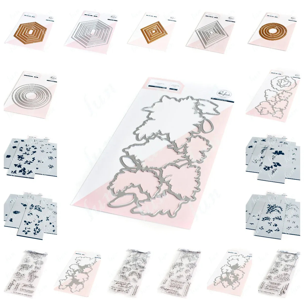 Diy Spring Botanicals Floral Print Chain Grid Coverplate Hot Foil Metal Dies stamps Butterflies Stencils Paper Card Drawing mold