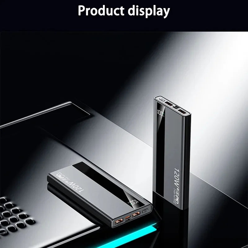 VIVO 500000mAh Large Capacity Power Bank 120W Super Fast Charging Power Bank Portable Battery Charger Digital Display Power Bank