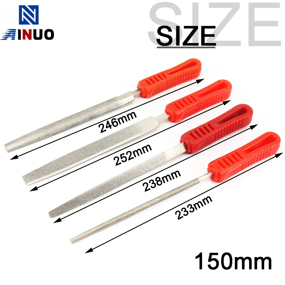 1pc/4Pcs 6inch Diamond Needle File Set for Jewelry Metal Wood Ceramic Glass Stone Craft Sharping Working Hand Carving Tool