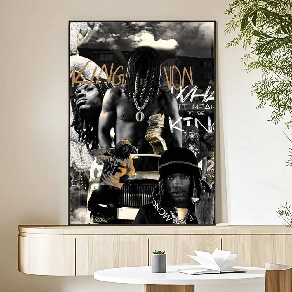 K-King Rapper Von Poster HD Art Sticky Wall Waterproof Home Living Room Bedroom Bar Aesthetic Decoration