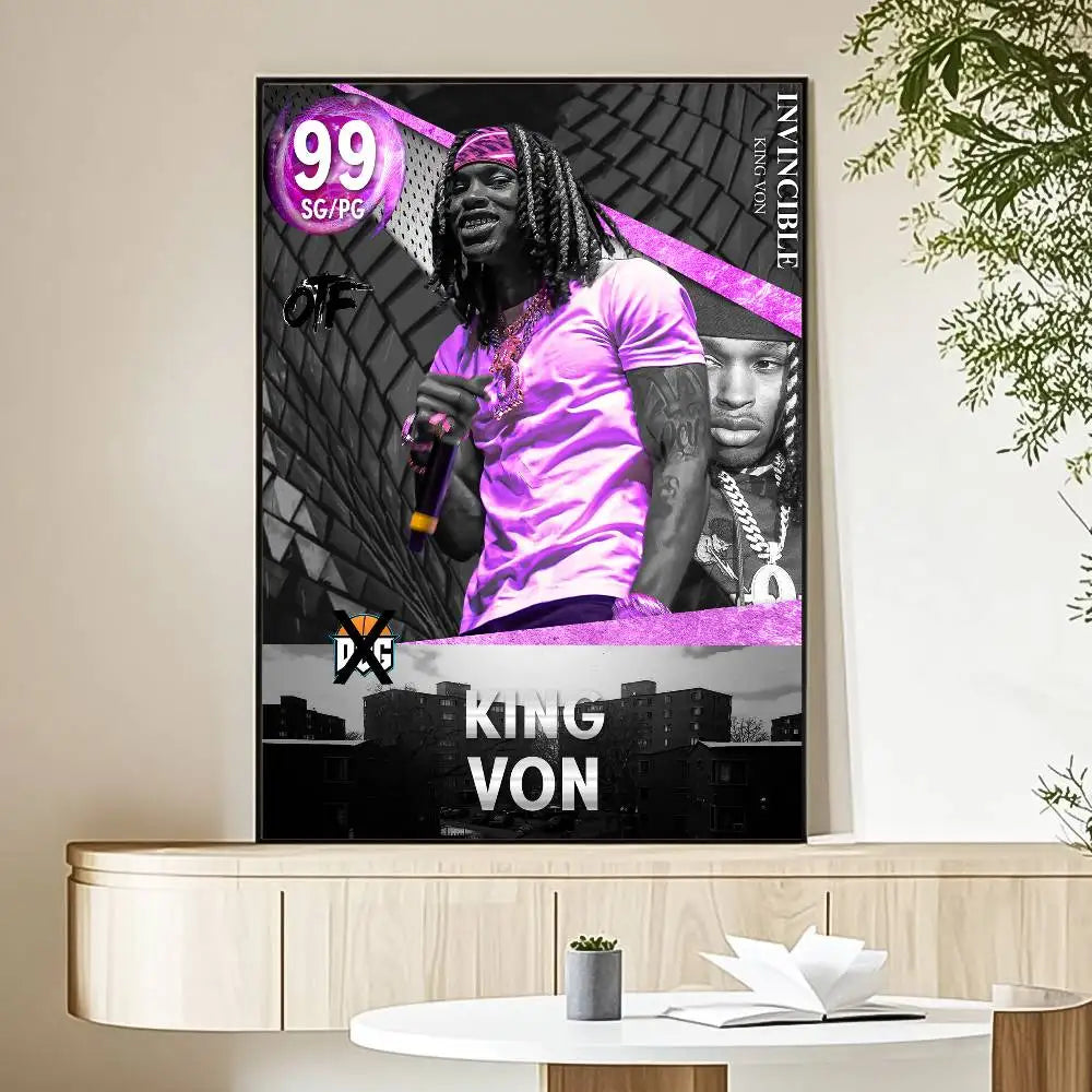 K-King Rapper Von Poster HD Art Sticky Wall Waterproof Home Living Room Bedroom Bar Aesthetic Decoration