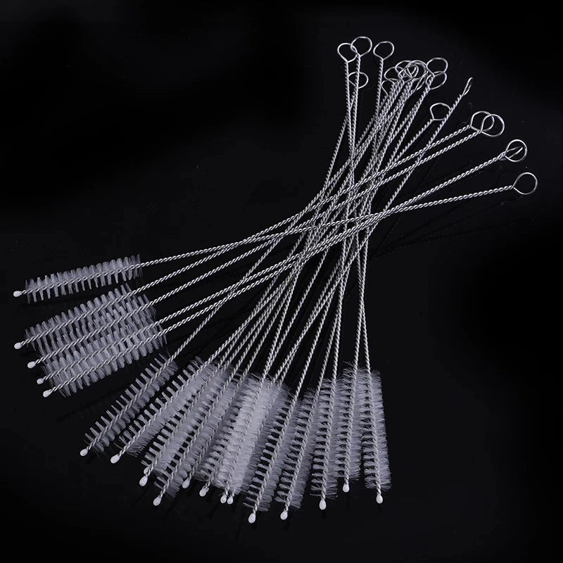 1/5/10pcs Fine Pipette Tank Pipe Brush Bottle Suction Tube Glass Tube Spiral Soft Hair Straw Cleaning Brushes Tools Wholesale