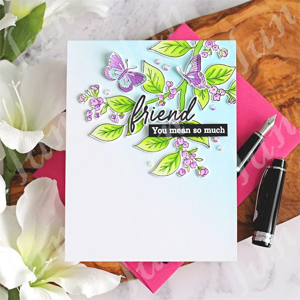 Diy Spring Botanicals Floral Print Chain Grid Coverplate Hot Foil Metal Dies stamps Butterflies Stencils Paper Card Drawing mold