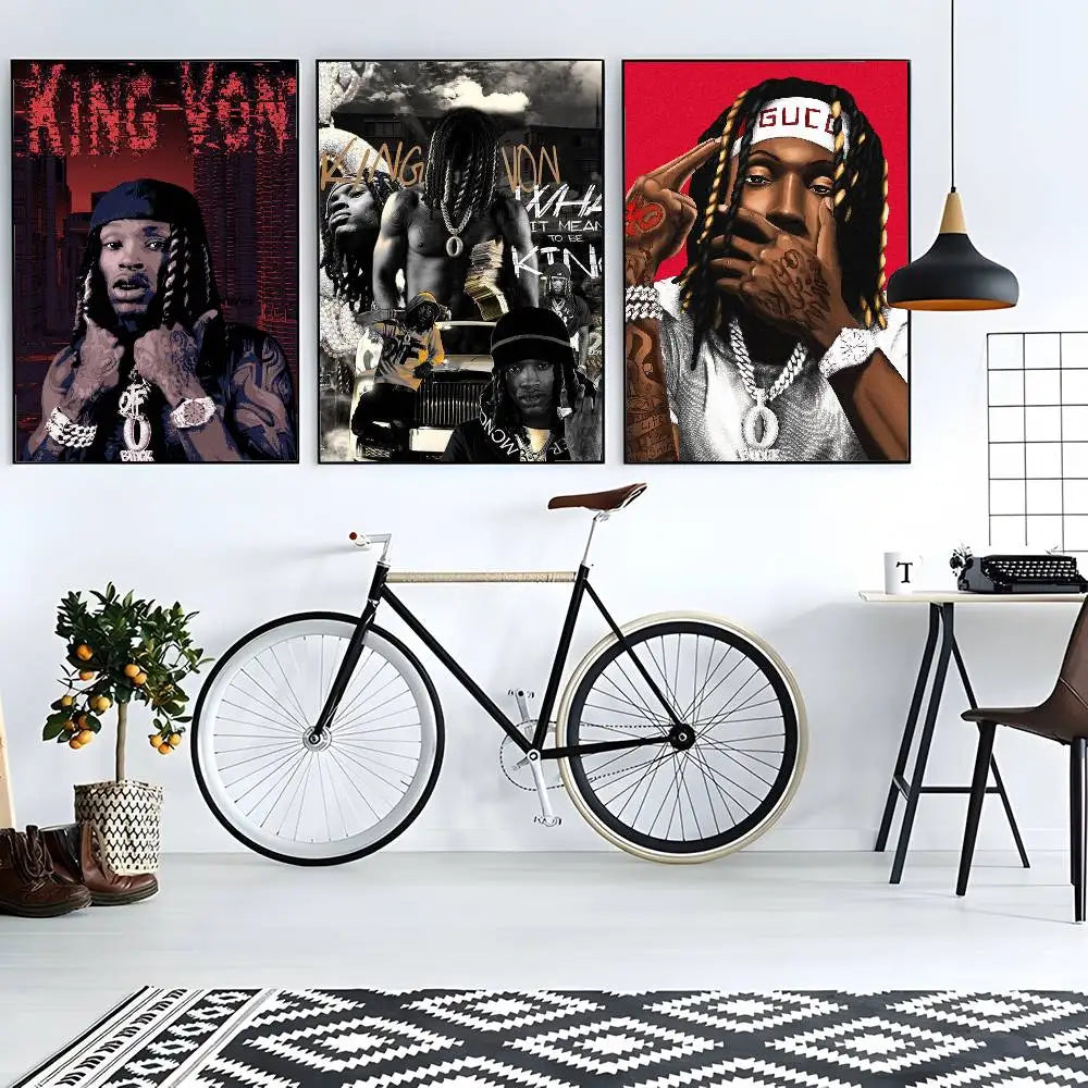 K-King Rapper Von Poster HD Art Sticky Wall Waterproof Home Living Room Bedroom Bar Aesthetic Decoration