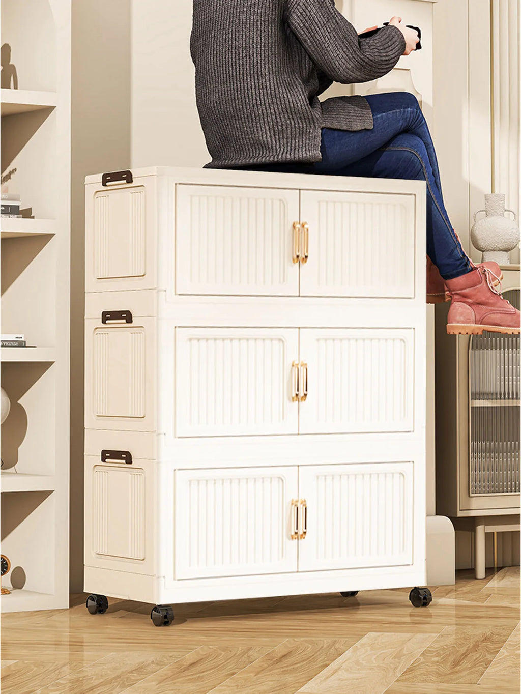 Storage Cabinet Installation Free Storage Cabinet Baby and Kidsren's Clothing Storage Box Snack Plastic Foldableing Storage Cabinet Folding Storage Cabinet Organizer