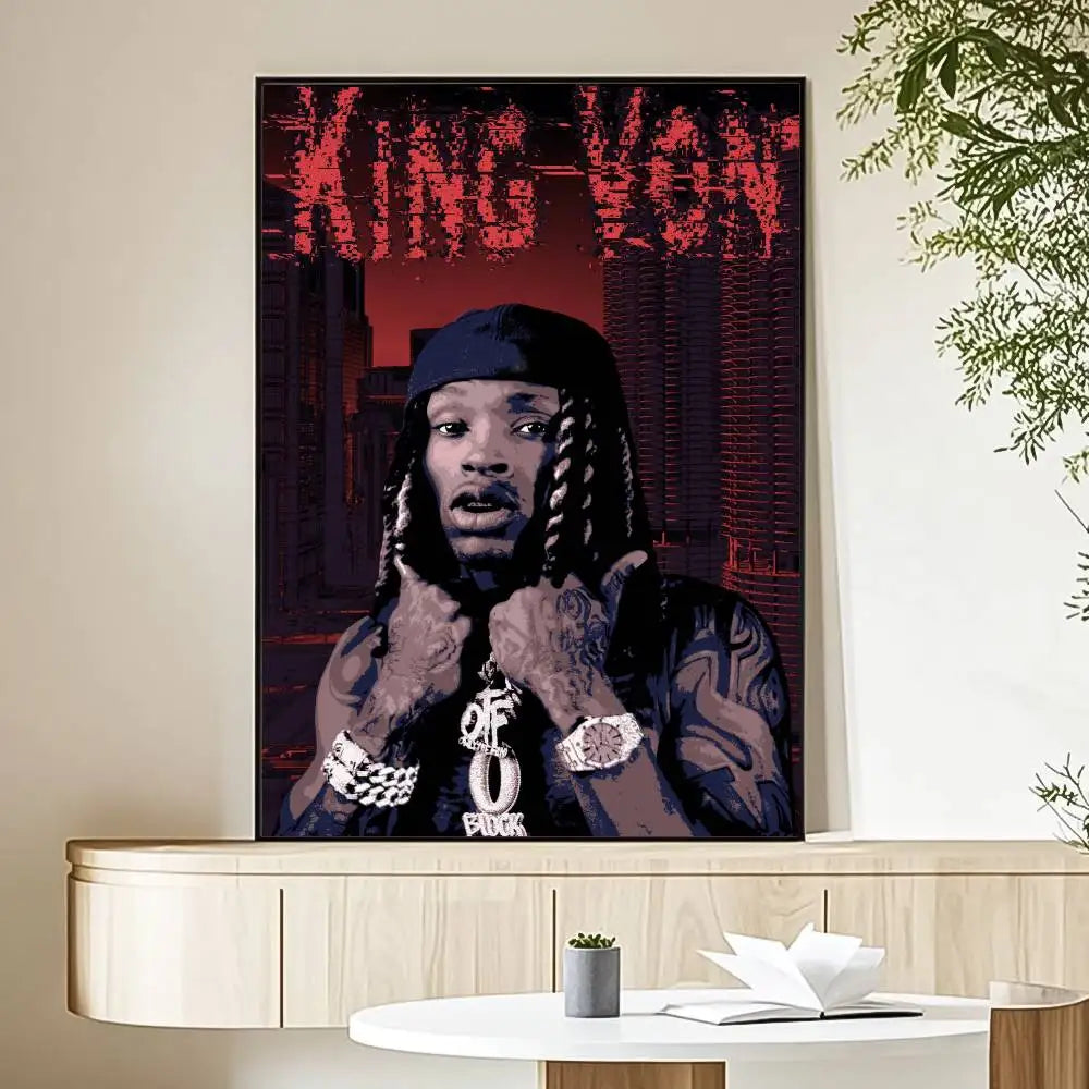 K-King Rapper Von Poster HD Art Sticky Wall Waterproof Home Living Room Bedroom Bar Aesthetic Decoration