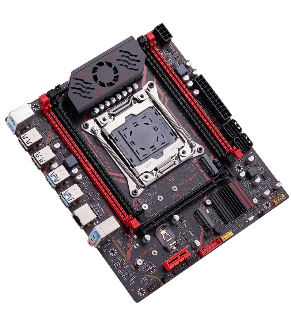 QIYIDA X99 motherboard TPM 2.0Interface LGA 2011 3 with NVME NGFF M.2 Support 4 channels X99 C612chip DDR4 Memory SATA3.0 USB3.0