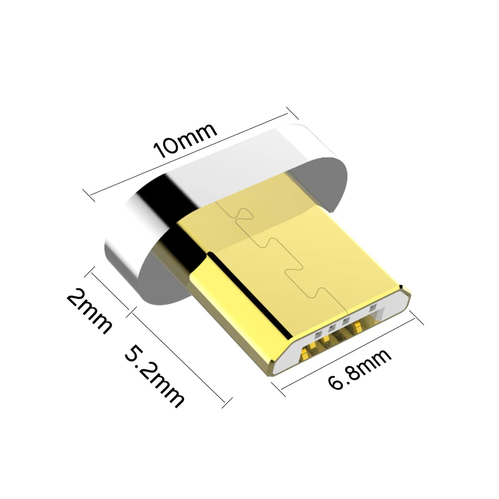 JianHan Magnetic Type C Cable 1M 3A Fast Charging Magnet Data Phone Charger Cable with LED Light for Samsung Xiaomi Huawei