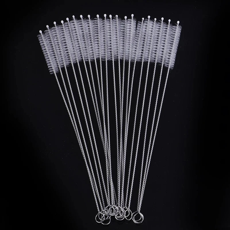 1/5/10pcs Fine Pipette Tank Pipe Brush Bottle Suction Tube Glass Tube Spiral Soft Hair Straw Cleaning Brushes Tools Wholesale