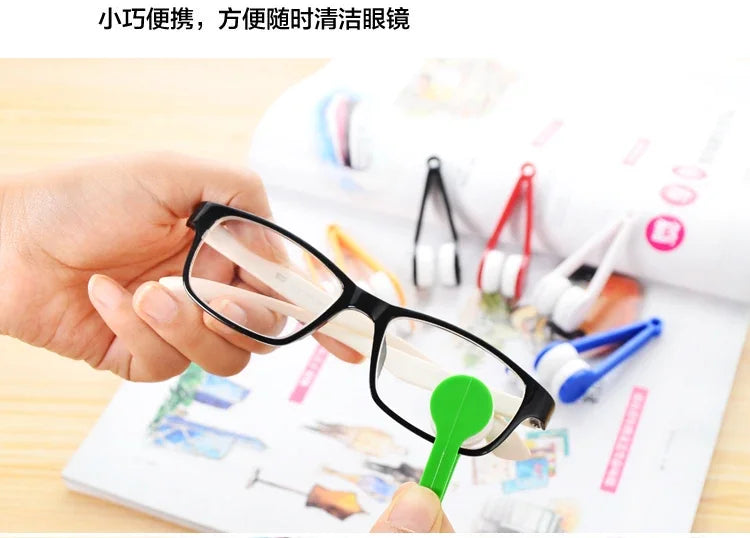 Multi-functional Portable Glasses Wipe Creative Glasses Clean Wipe Superfine Fiber Decontamination Without Trace Dust Brush