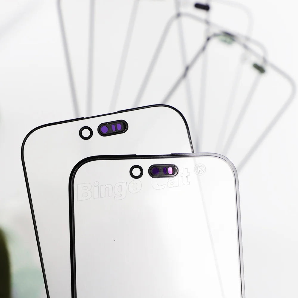 Novecel 10pc New 17Pro max Front Screen Outer Glass+OCA For iPhone 16 11 12 13 14 15 Plus Pro Max LCD External Lens Replacement