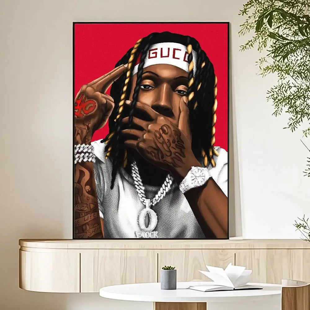 K-King Rapper Von Poster HD Art Sticky Wall Waterproof Home Living Room Bedroom Bar Aesthetic Decoration