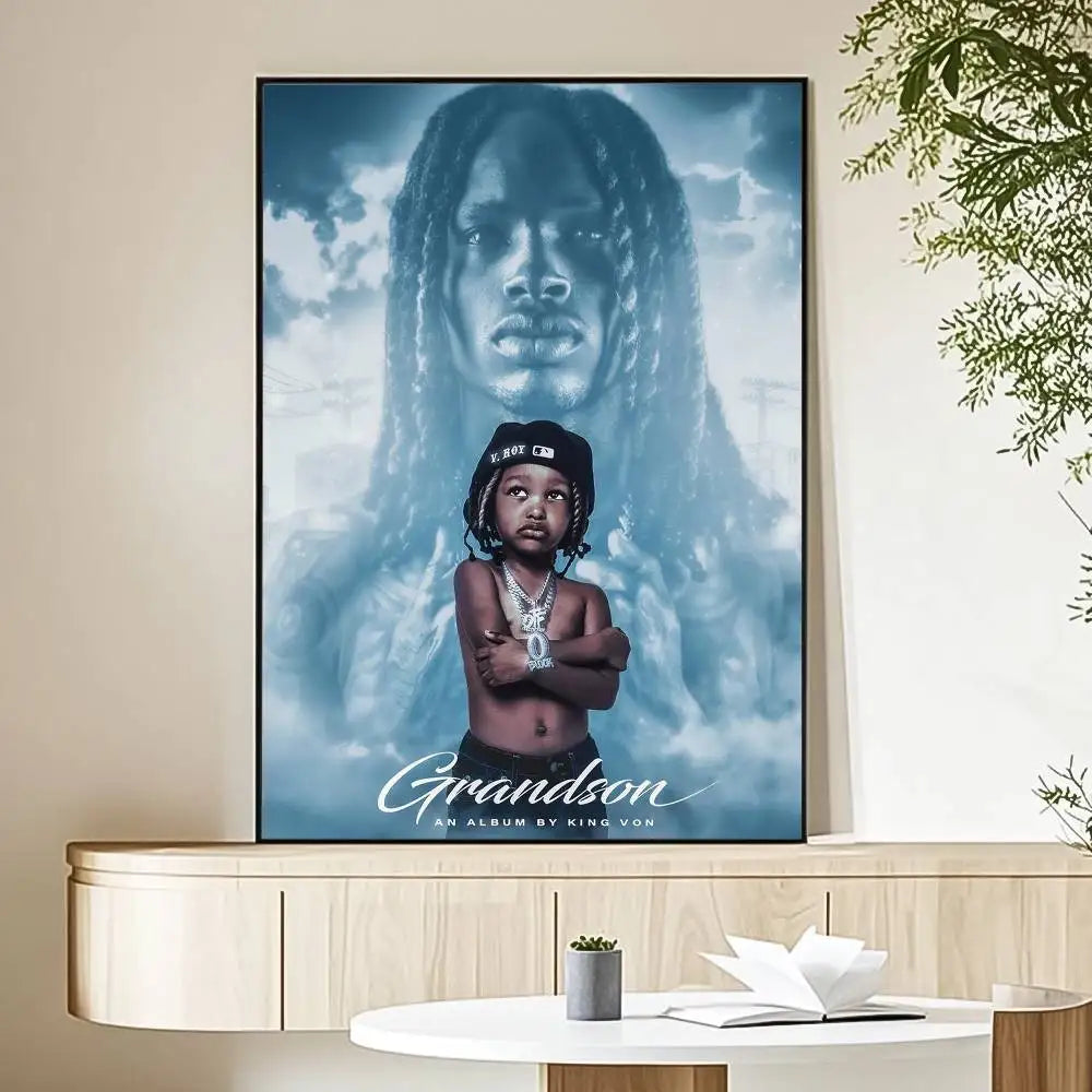 K-King Rapper Von Poster HD Art Sticky Wall Waterproof Home Living Room Bedroom Bar Aesthetic Decoration