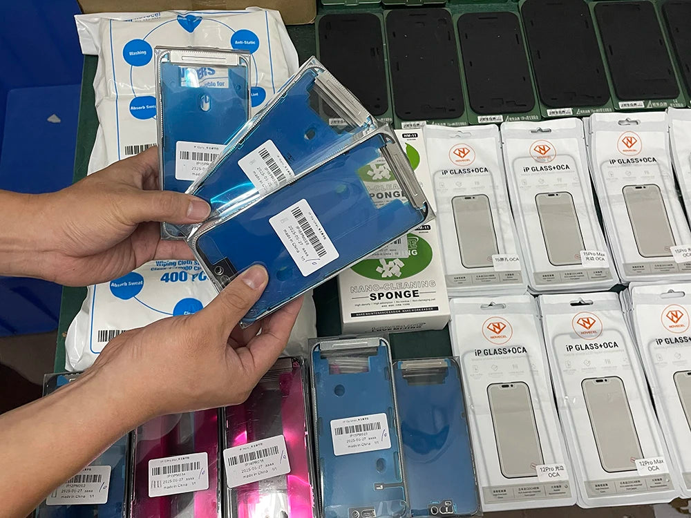 Novecel 10pc New 17Pro max Front Screen Outer Glass+OCA For iPhone 16 11 12 13 14 15 Plus Pro Max LCD External Lens Replacement