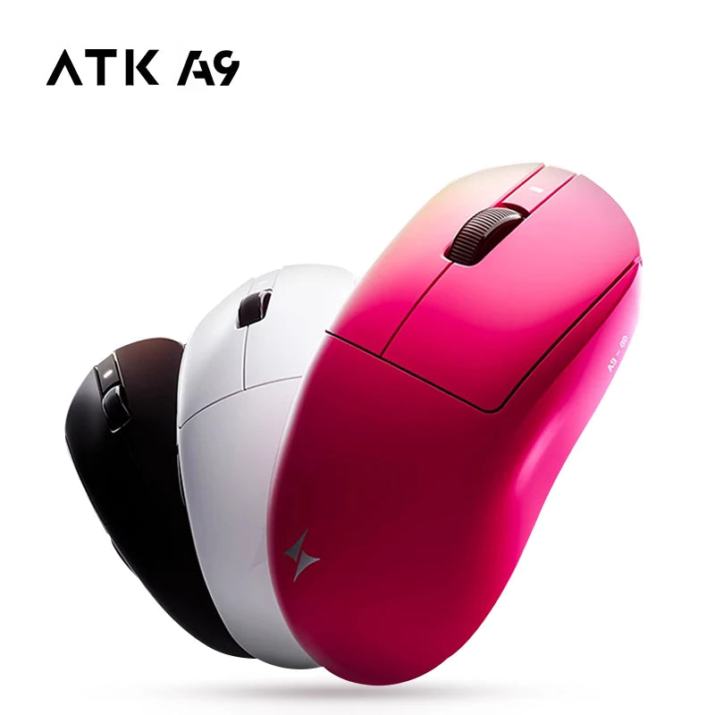 ATK Dragonfly A9 Ultra Wireless E-sports Gaming Mouse Ultra-lightweight Tri-mode Dual 8K Ergonomic Mice A9 Plus PAW3395/3950