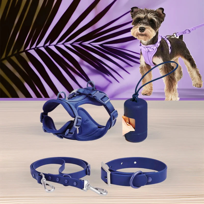 Cat Dog Harness Vest Chest Rope Set Reflective Breathable Adjustable Pet Harness for Small Medium Dogs Outdoor Walking