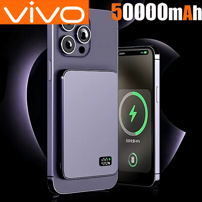 VIVO 50000mAh CCC Certification Thin Power Bank Ultra For MagSafe Magnetic Wireless Fast Charging Portable Battery Display