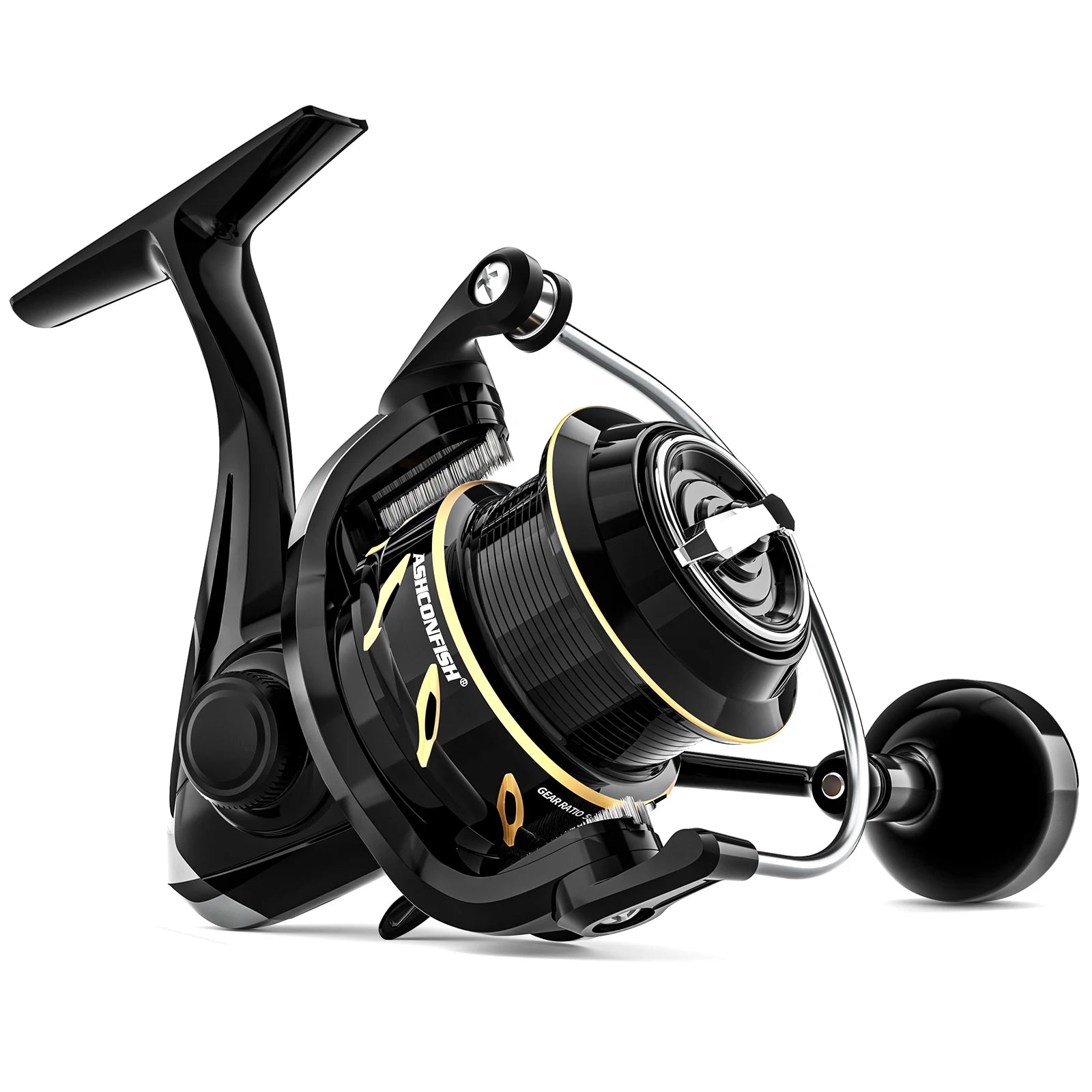 Spinning Fishing Reel for Freshwater Saltwater Fishing  Anti-Reverse with ultra smooth Max Drag 17.6LBS CNC Aluminum Spool 5.2:1