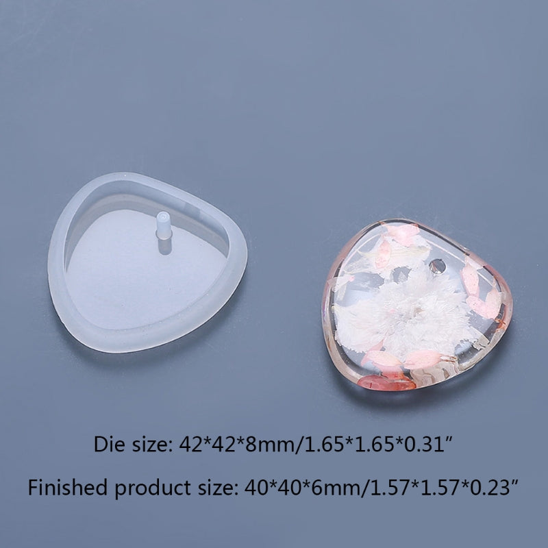 Hanging Listed Resin Mold Geometric Shape Irregular Rectangular Circle Pendant Silicone Mould DIY Crafts Jewelry Mold