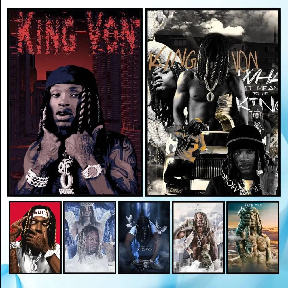 K-King Rapper Von Poster HD Art Sticky Wall Waterproof Home Living Room Bedroom Bar Aesthetic Decoration