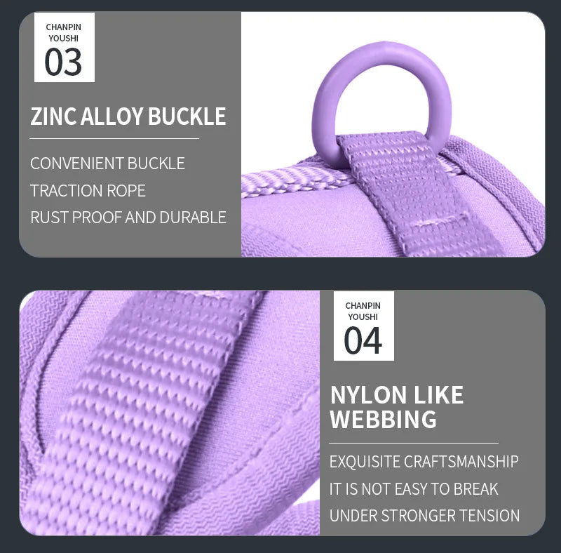 Cat Dog Harness Vest Chest Rope Set Reflective Breathable Adjustable Pet Harness for Small Medium Dogs Outdoor Walking