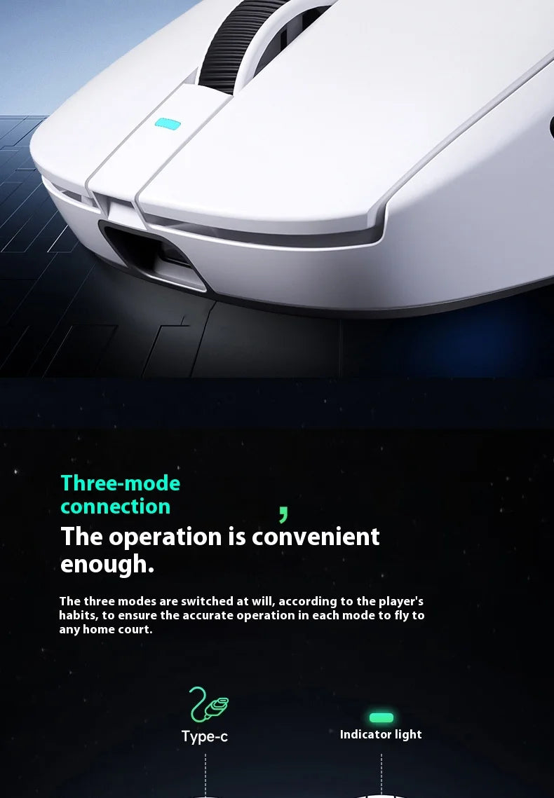 MCHOSE A7 Ultra Mouse Esports GamesThree Modes Pro Wireless Bluetooth PAW3395 Lightweight Laptop Office Mouse Support Ergonomics