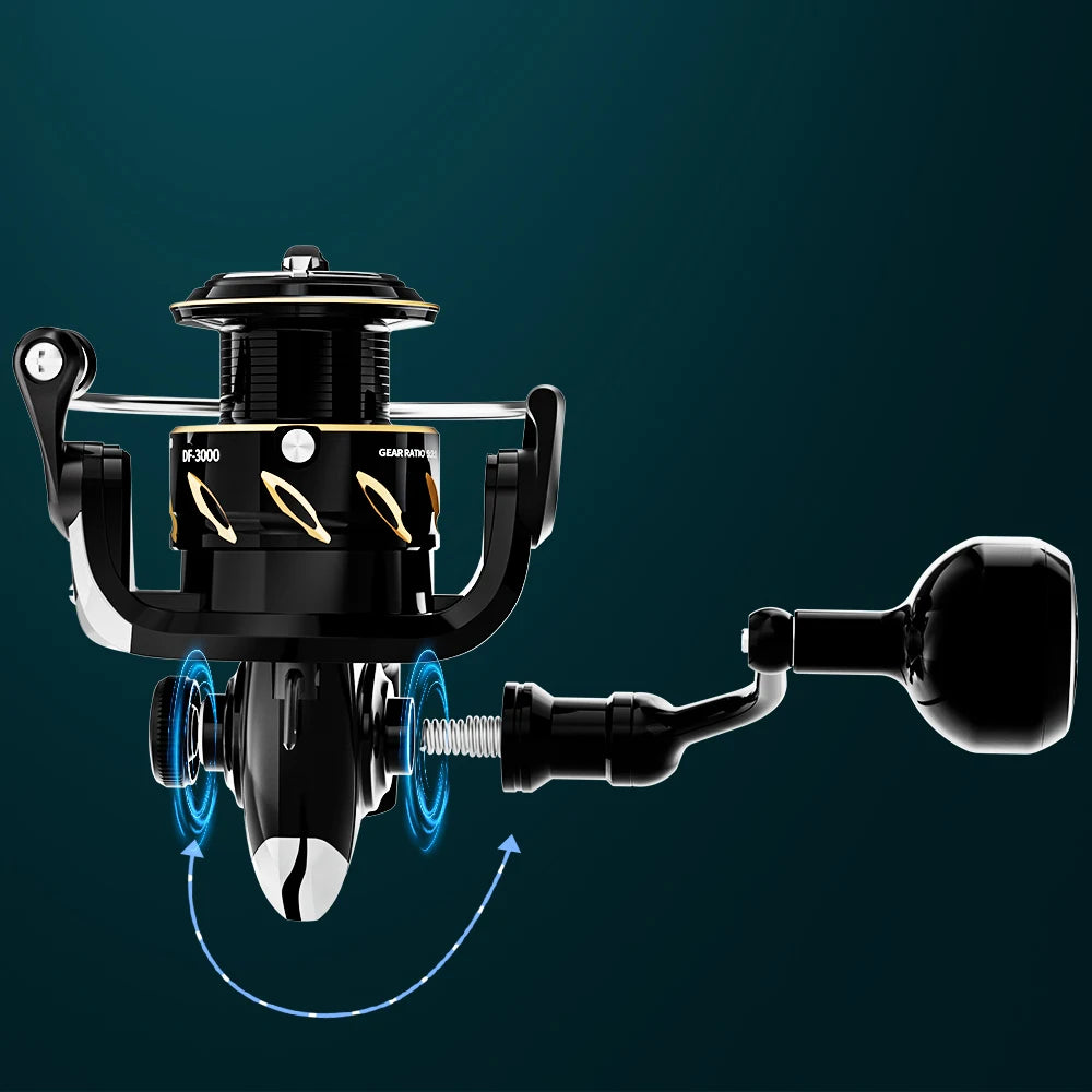 Spinning Fishing Reel for Freshwater Saltwater Fishing  Anti-Reverse with ultra smooth Max Drag 17.6LBS CNC Aluminum Spool 5.2:1