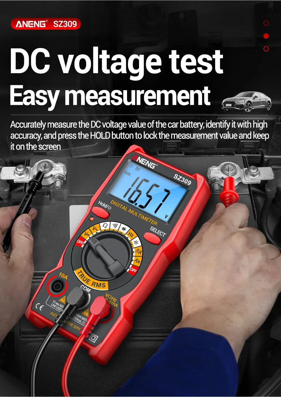 ANENG SZ309 Multimeter 1999 Count Professional High Precision Digital Multimetro Easy To Cary Small Size AC/DC Voltage Meter