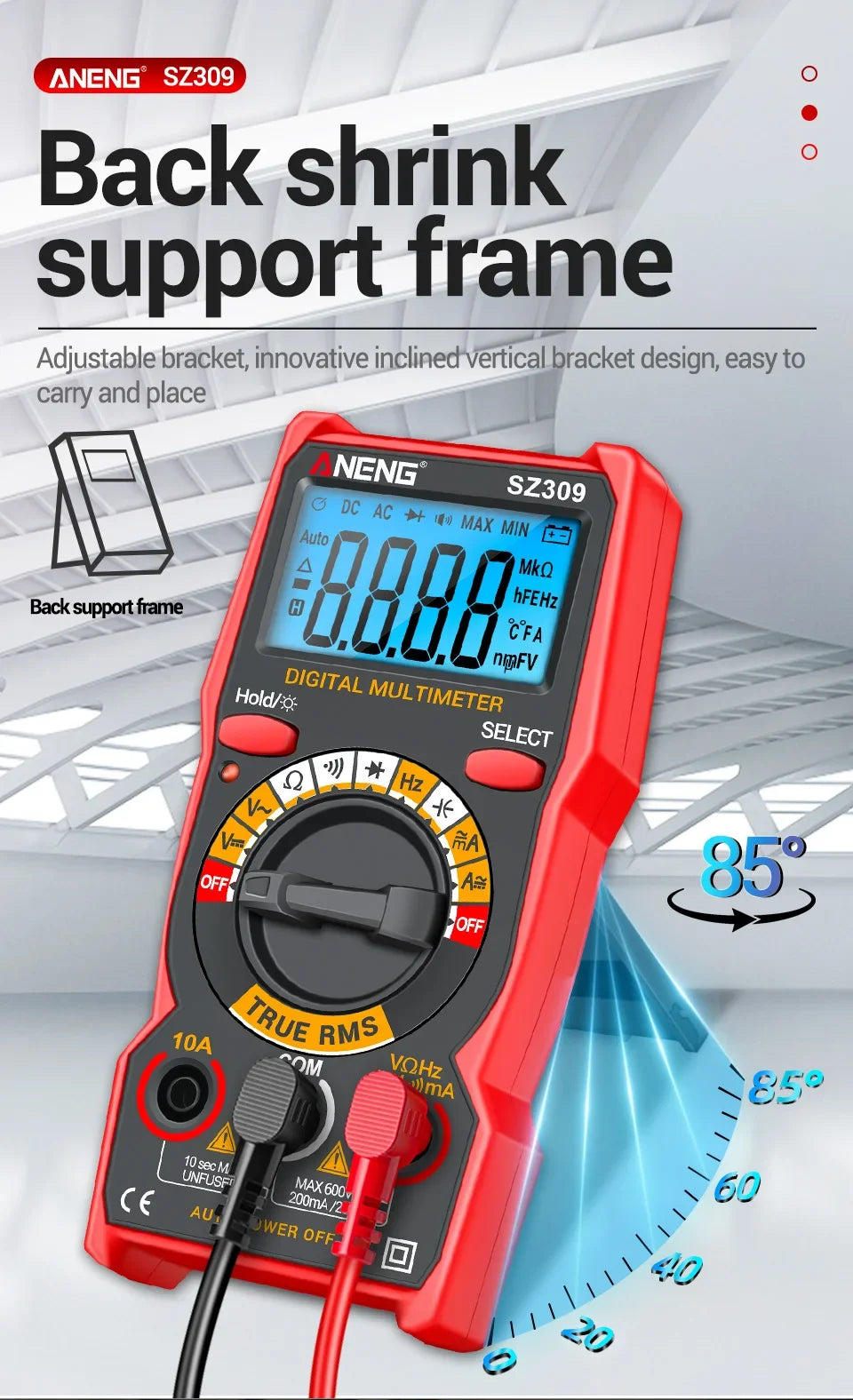 ANENG SZ309 Multimeter 1999 Count Professional High Precision Digital Multimetro Easy To Cary Small Size AC/DC Voltage Meter