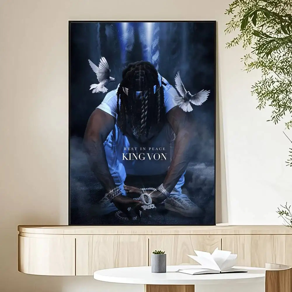 K-King Rapper Von Poster HD Art Sticky Wall Waterproof Home Living Room Bedroom Bar Aesthetic Decoration