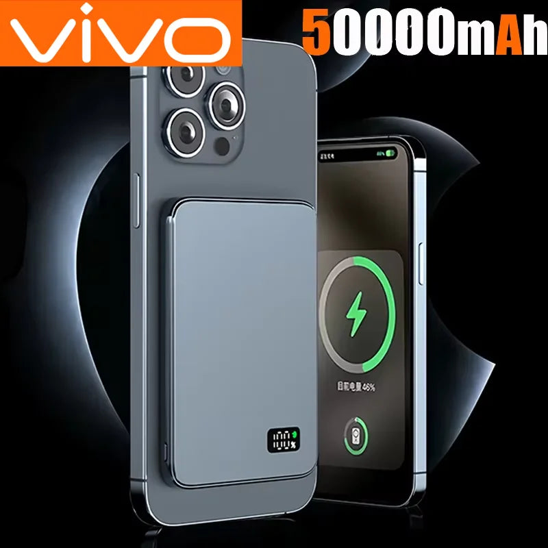 VIVO 50000mAh CCC Certification Thin Power Bank Ultra For MagSafe Magnetic Wireless Fast Charging Portable Battery Display