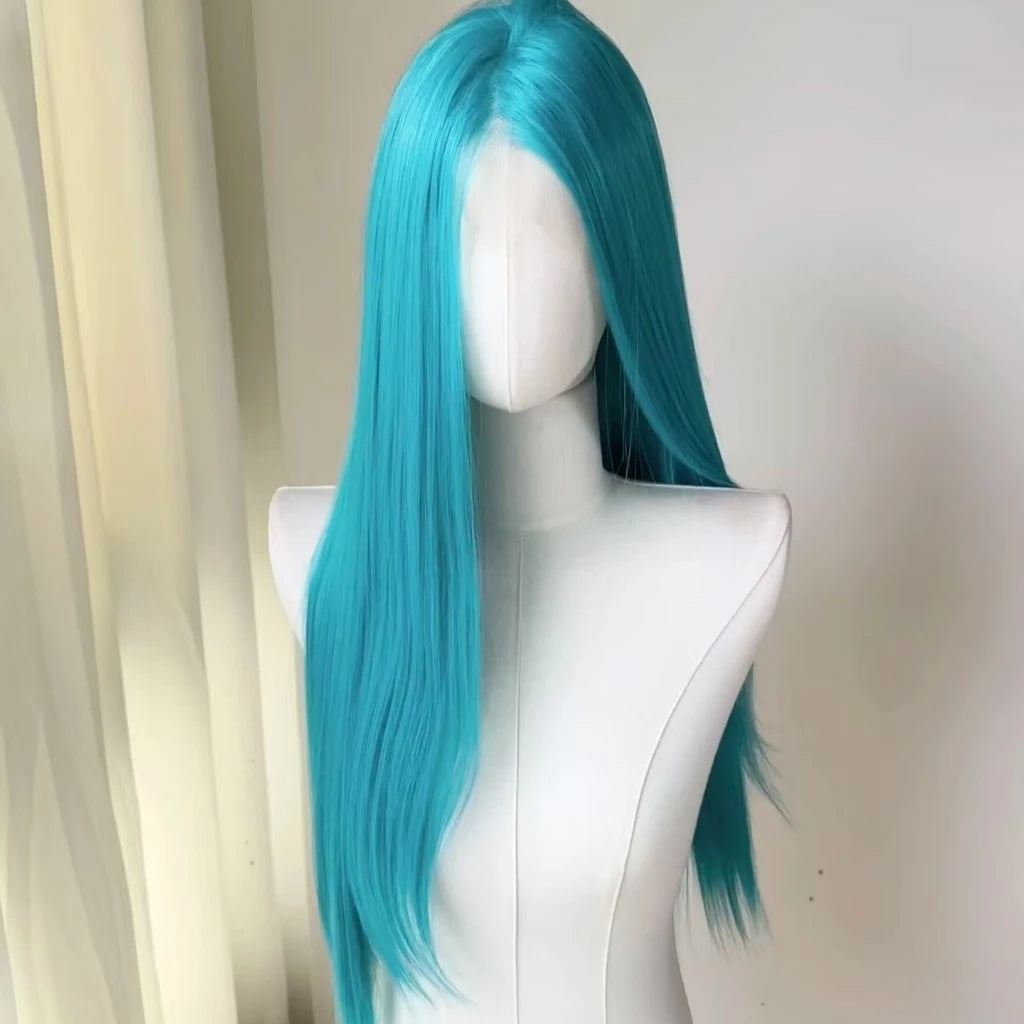 Light Pink Wig for Women 13x4 Lace Front Wig 26inch Long Straight Synthetic Wigs Soft Natural Heat-resistant Fiber Cosplay Wig