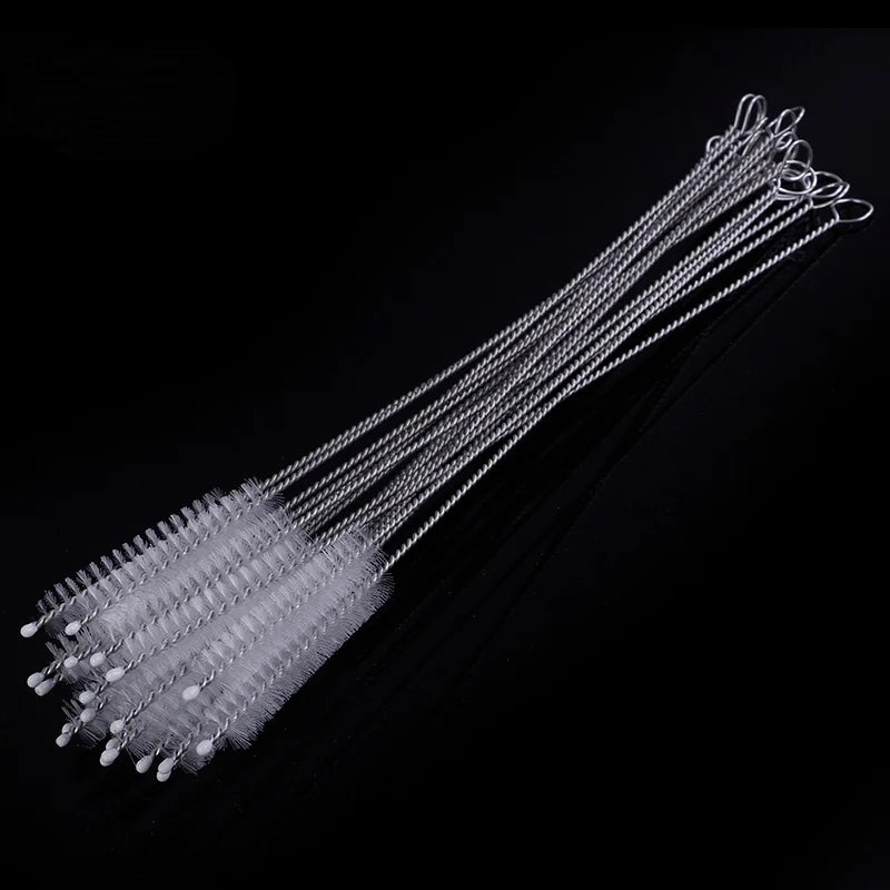 1/5/10pcs Fine Pipette Tank Pipe Brush Bottle Suction Tube Glass Tube Spiral Soft Hair Straw Cleaning Brushes Tools Wholesale