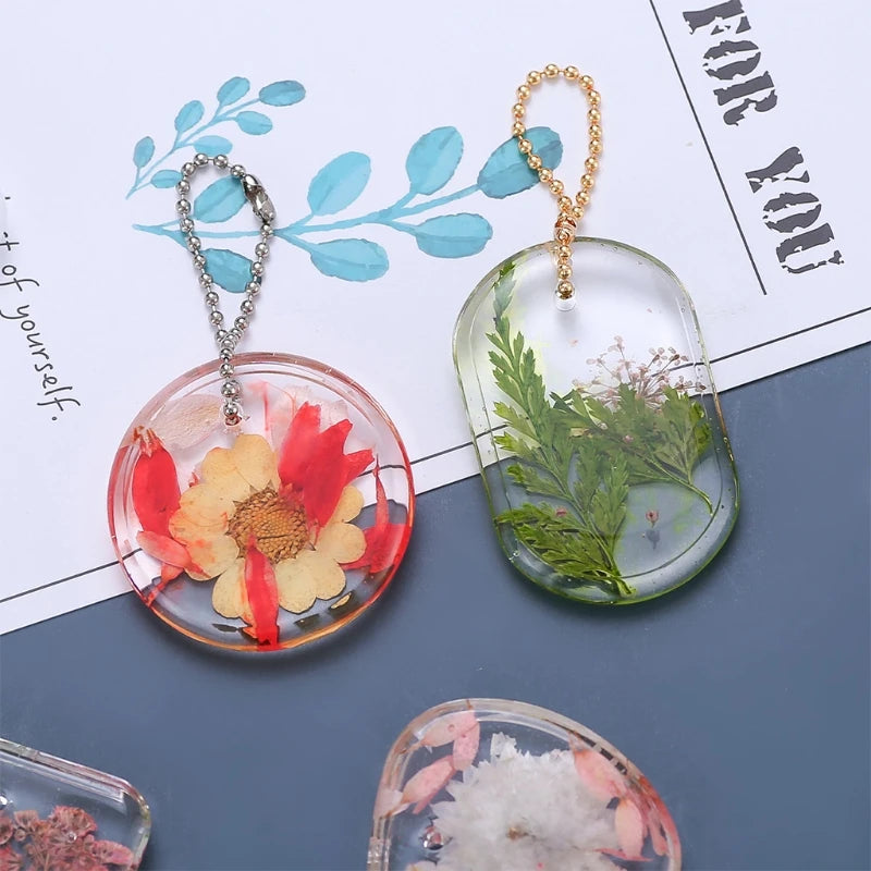 Hanging Listed Resin Mold Geometric Shape Irregular Rectangular Circle Pendant Silicone Mould DIY Crafts Jewelry Mold