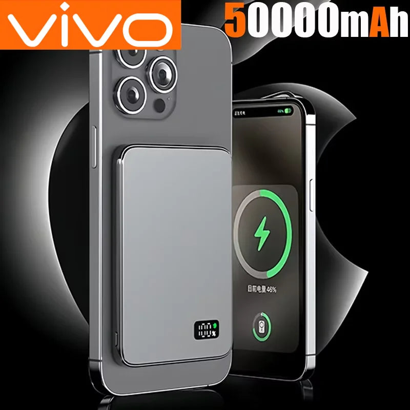 VIVO 50000mAh CCC Certification Thin Power Bank Ultra For MagSafe Magnetic Wireless Fast Charging Portable Battery Display