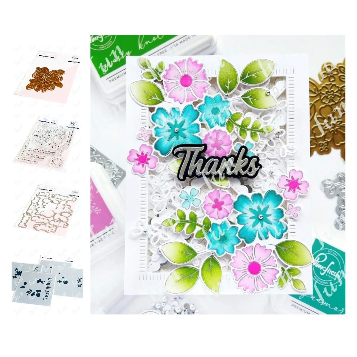Diy Spring Botanicals Floral Print Chain Grid Coverplate Hot Foil Metal Dies stamps Butterflies Stencils Paper Card Drawing mold