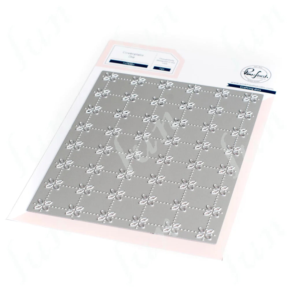 Diy Spring Botanicals Floral Print Chain Grid Coverplate Hot Foil Metal Dies stamps Butterflies Stencils Paper Card Drawing mold