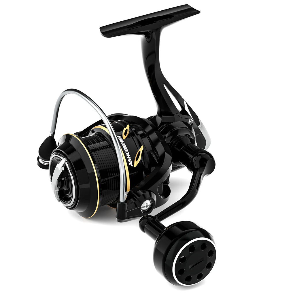 Spinning Fishing Reel for Freshwater Saltwater Fishing  Anti-Reverse with ultra smooth Max Drag 17.6LBS CNC Aluminum Spool 5.2:1