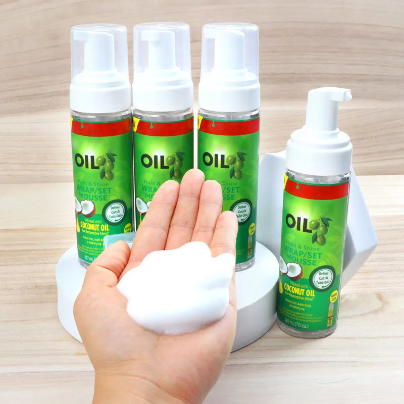 Volumizing Hair Mousse For Women And Men Thickening And Styling Anti-Frizz Foam Mousse Olive Oil Hair Mousse Soft And Shiny Hair