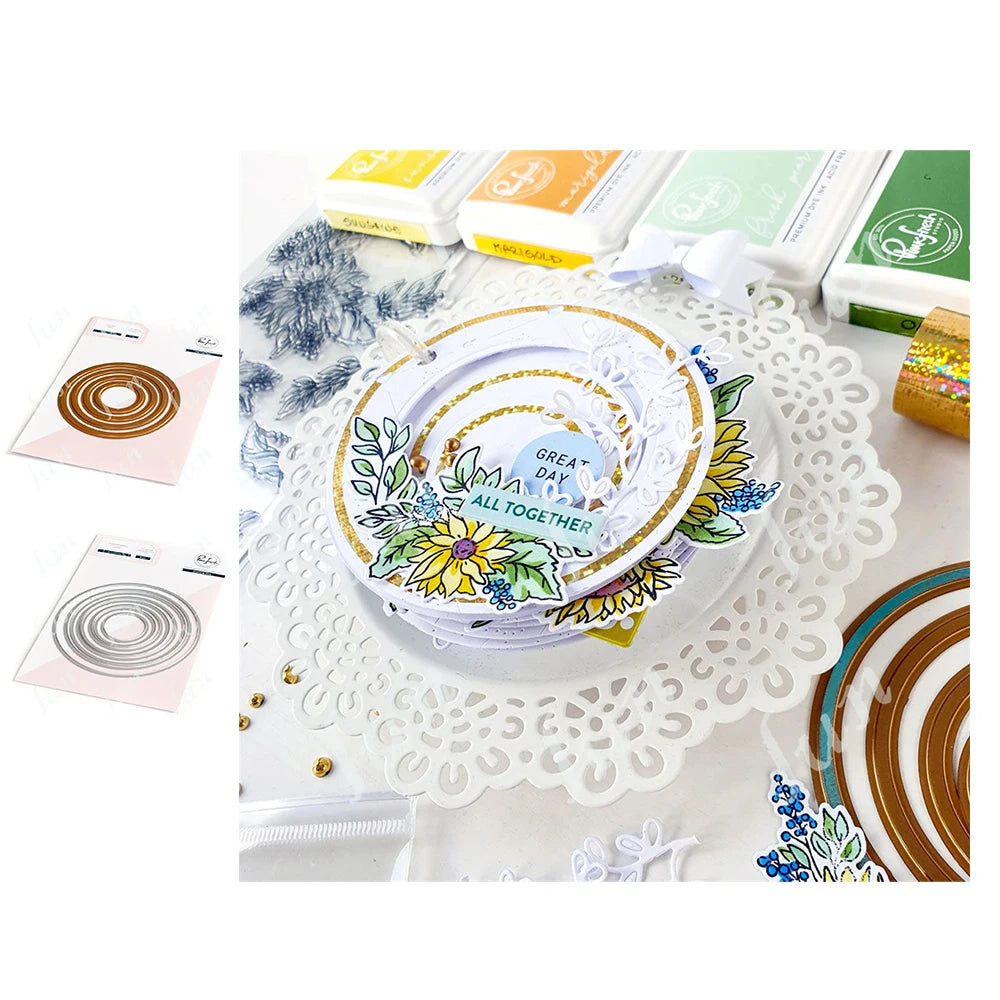 Diy Spring Botanicals Floral Print Chain Grid Coverplate Hot Foil Metal Dies stamps Butterflies Stencils Paper Card Drawing mold