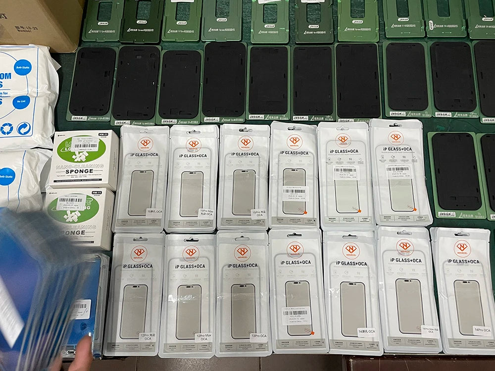 Novecel 10pc New 17Pro max Front Screen Outer Glass+OCA For iPhone 16 11 12 13 14 15 Plus Pro Max LCD External Lens Replacement