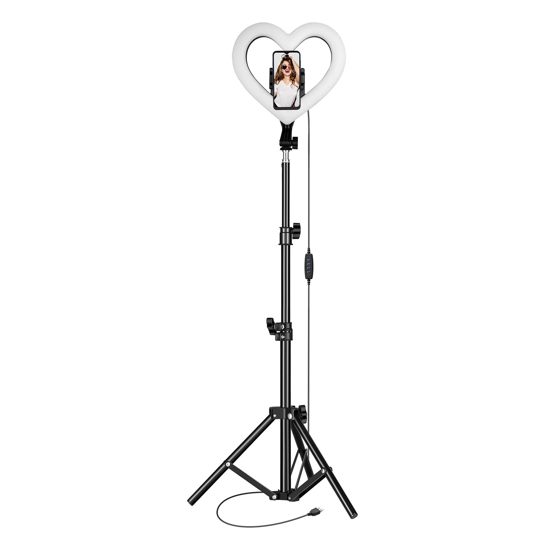 Supersonic PRO Live Stream 10” Heart Shaped Selfie Ring Light (SC-2310SRH)
