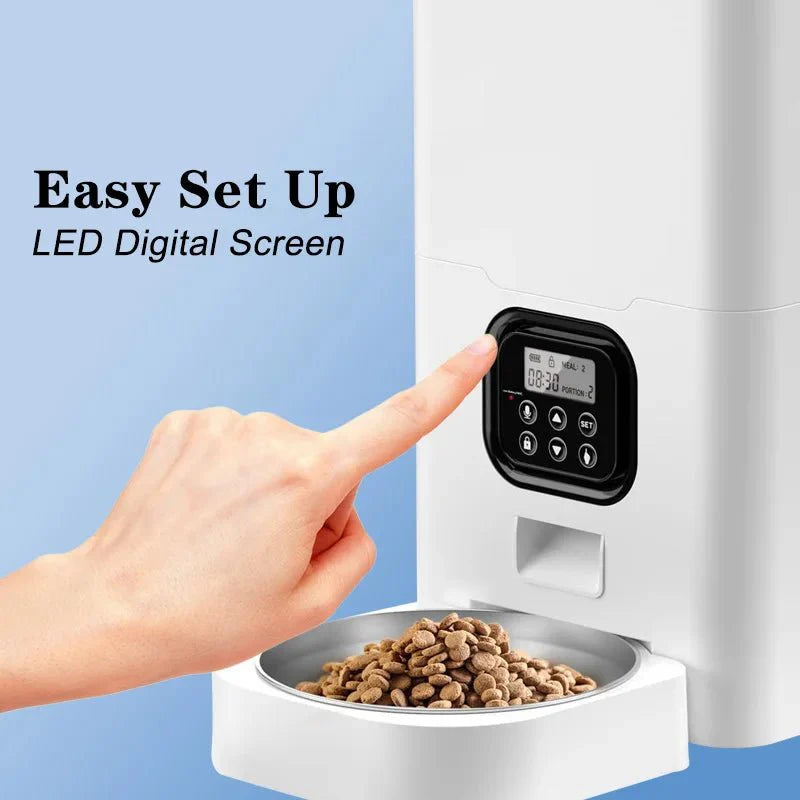 Wifi-Enabled Smart Pet Feeder - App Control & Remote Feeding | HEYBO