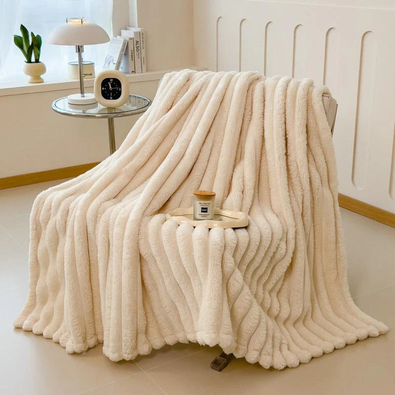 Multifunctional Solid Color Blanket, 1 Count Soft Comfortable Warm Air-Conditioned Room Throw, Suitable for Bed Sofa Bedroom Living Room Dormitory Travel